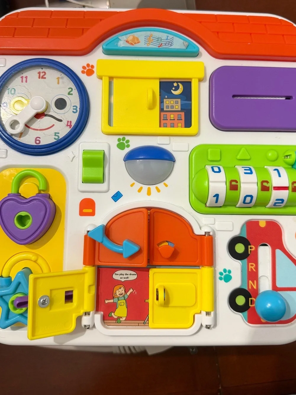 Multi-Activity Kids Busy Board Toy — Colorful Interactive Learning Panel